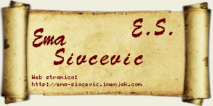 Ema Sivčević vizit kartica